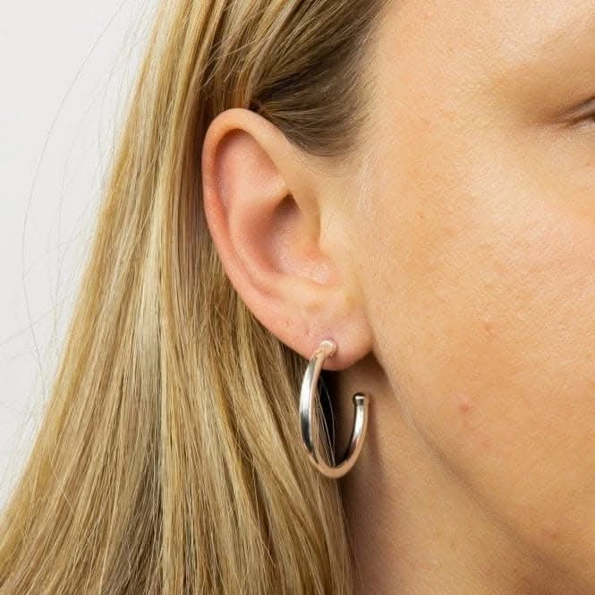 Large Tube 3/4 Hoop Earrings E6012