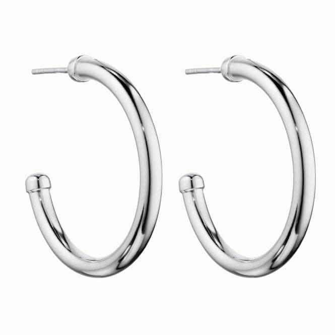 Large Tube 3/4 Hoop Earrings E6012