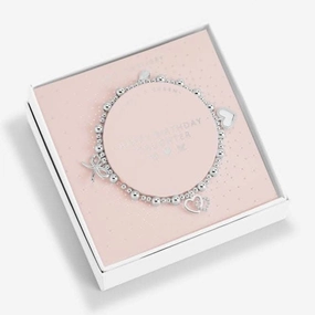 Life's A Charm Happy Birthday Daughter Silver Charm 17.5cm Bracelet 6167