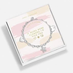 Life's A Charm If Mums Were Flowers I'd Pick You Silver Plated 17.5cm Bracelet 6909