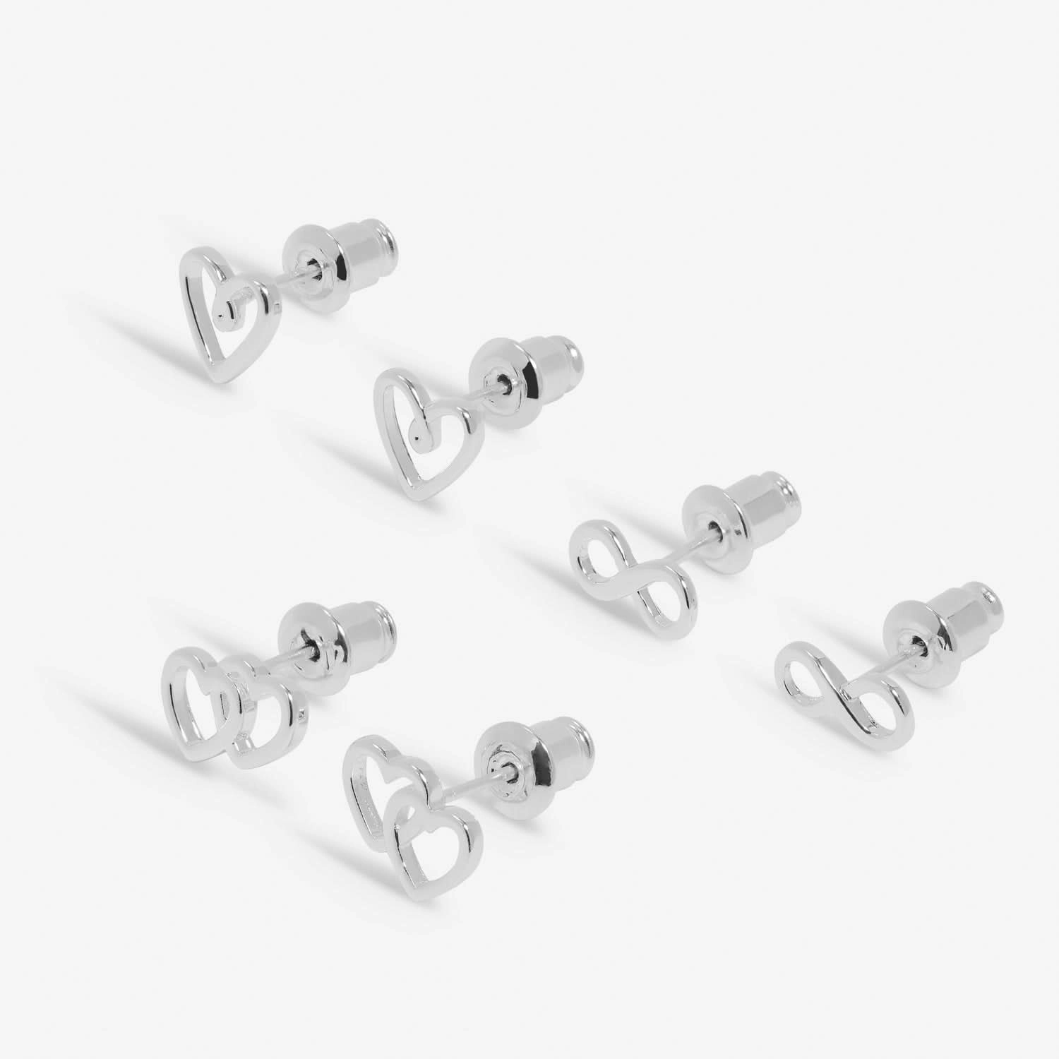 Lifes A Charm Friendship Silver Plated Earrings 7859