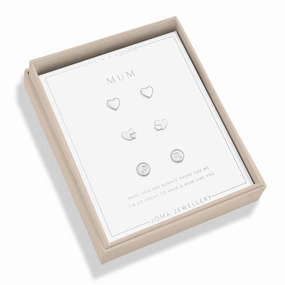 Lifes A Charm Mum Silver Plated Earrings 7863