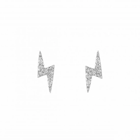 Lightening Bolt Zirconia Stud Earrings 36842CZ