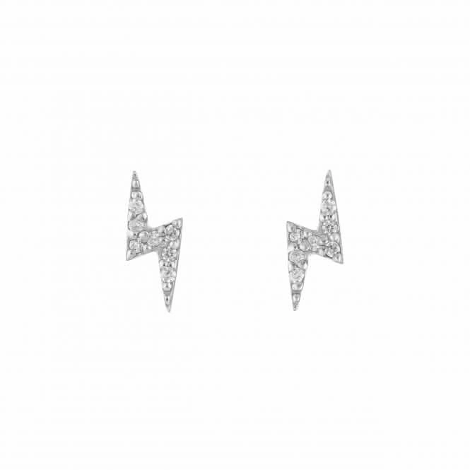 Lightening Bolt Zirconia Stud Earrings 36842CZ