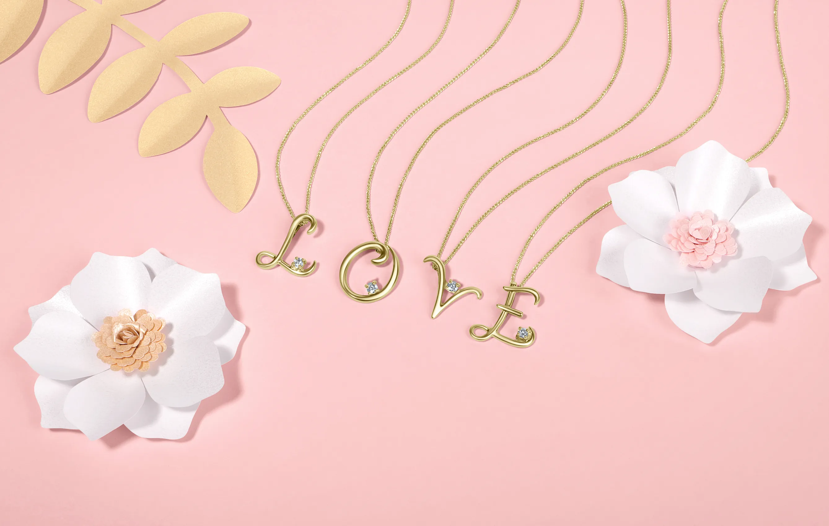 Love Letters 9ct Yellow Gold 0.10ct Diamond Initial C Necklace