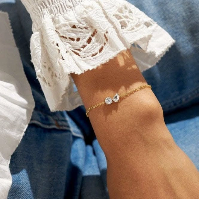 Love From Your Little Ones Two Gold Plated 18cm   3cm Bracelet 6919
