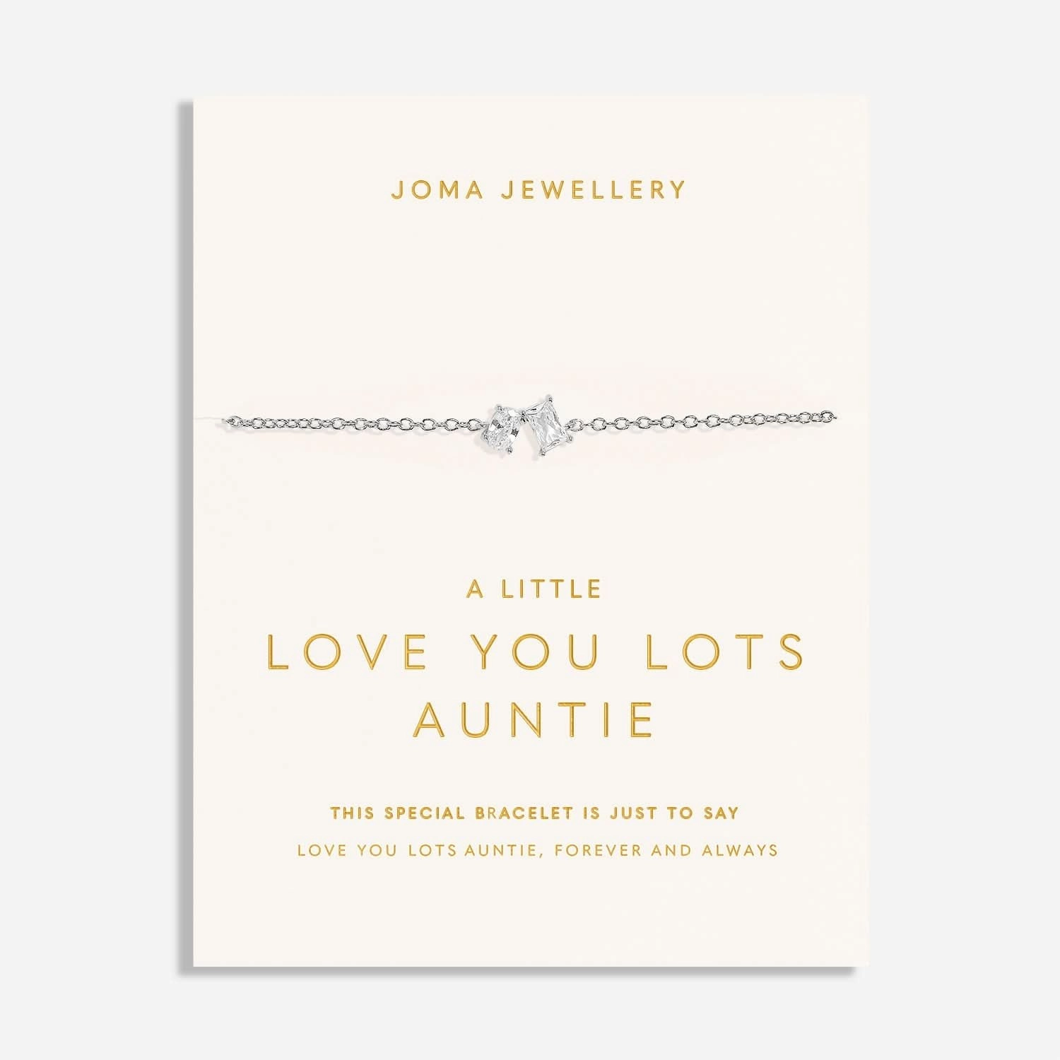 Love You Lots Love You Auntie Silver Plated Bracelet 7700