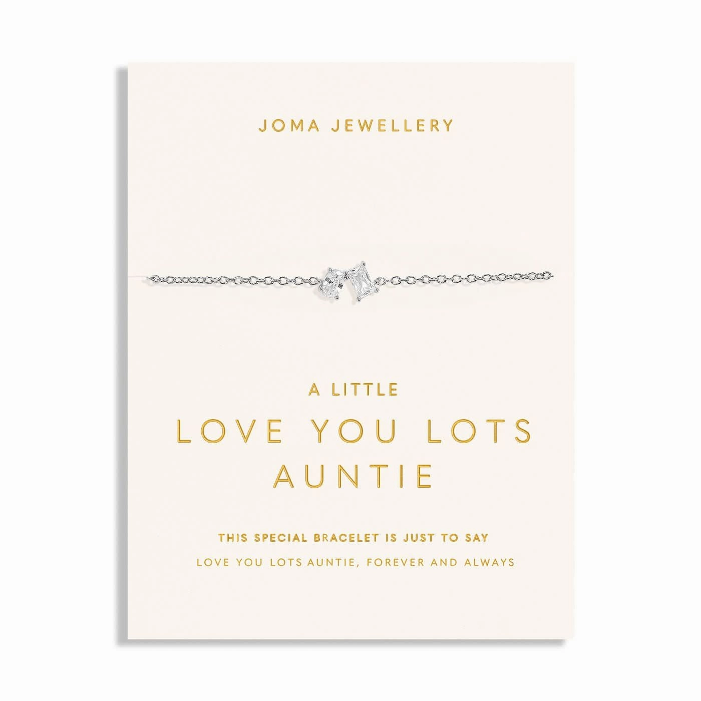 Love You Lots Love You Auntie Silver Plated Bracelet 7700