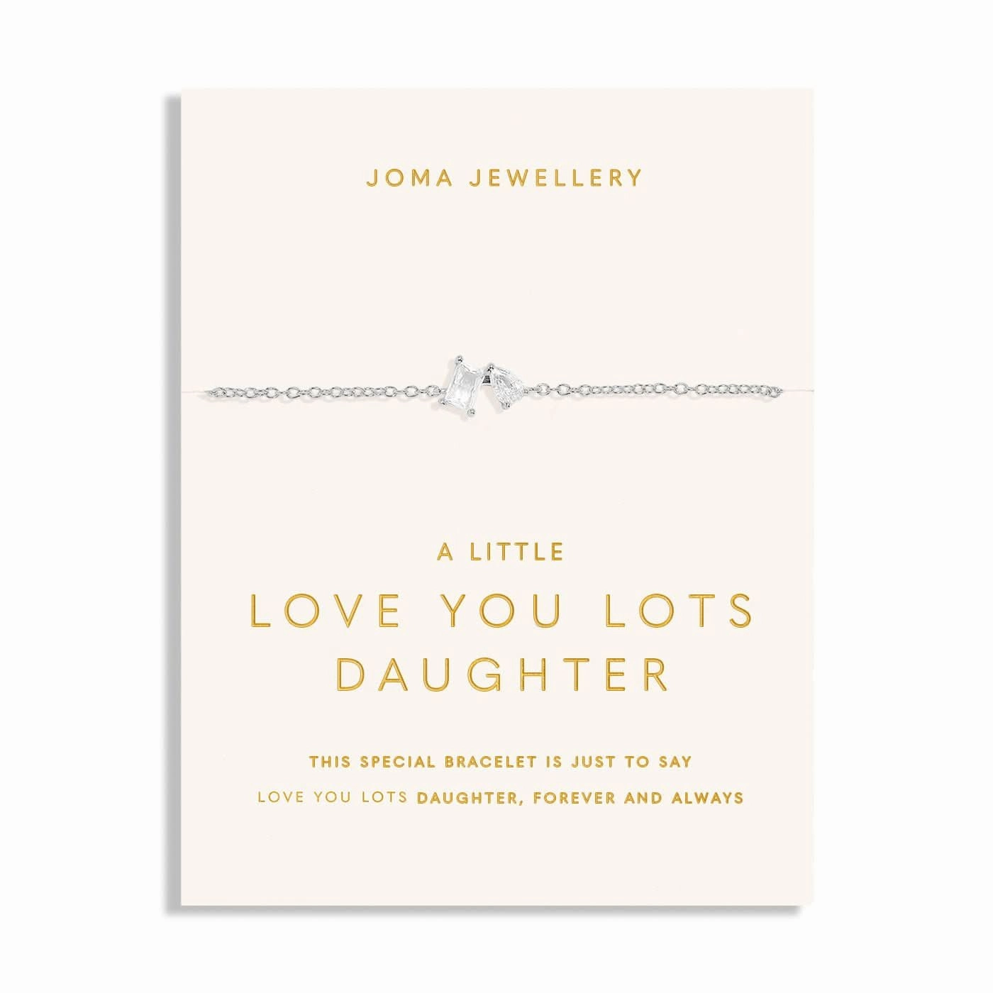 Love You Lots Love You Daughter Silver Plated Bracelet 7703