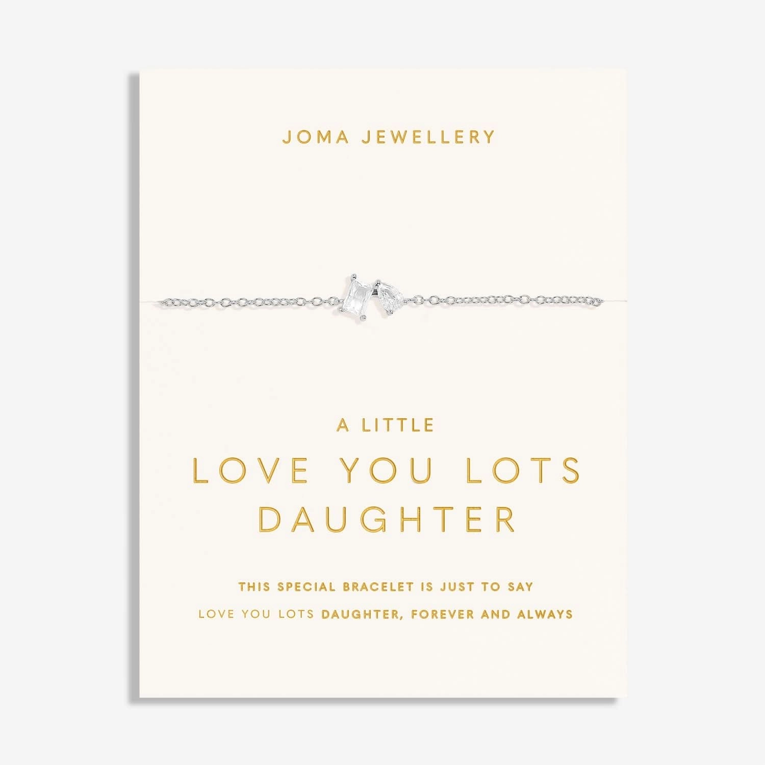 Love You Lots Love You Daughter Silver Plated Bracelet 7703