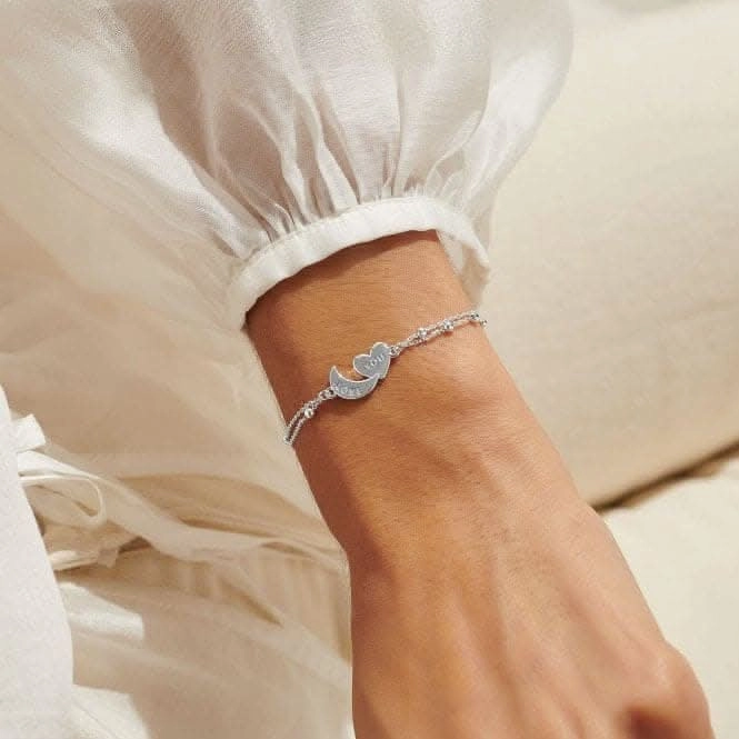 Love You To the Moon Back Silver Plated 18cm   3cm Bracelet 6730