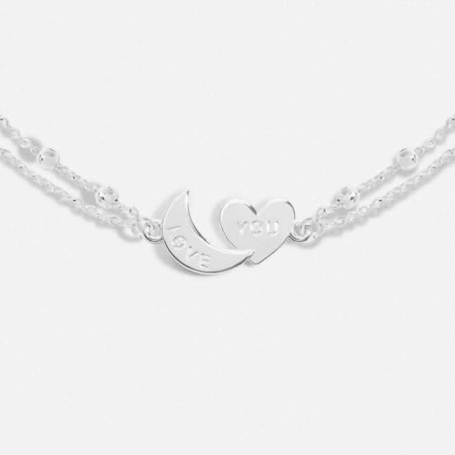Love You To the Moon Back Silver Plated 18cm   3cm Bracelet 6730