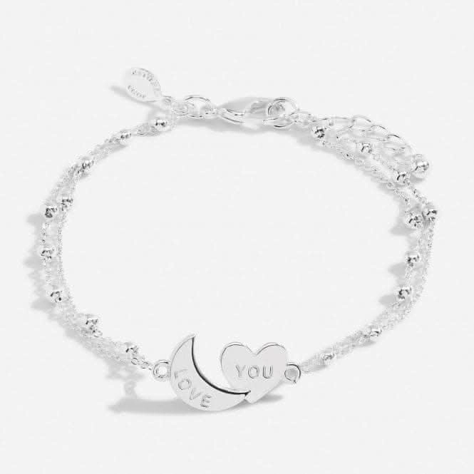 Love You To the Moon Back Silver Plated 18cm   3cm Bracelet 6730