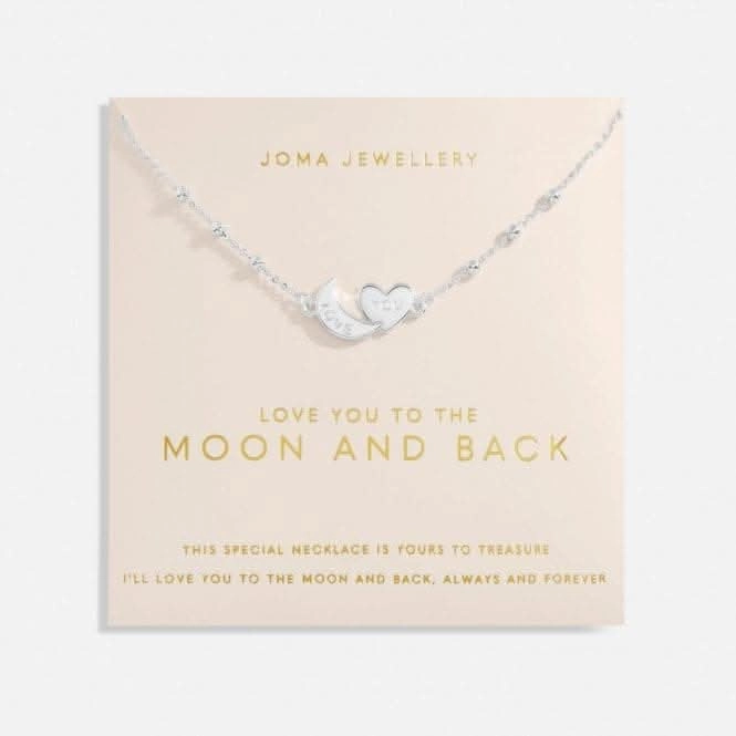 Love You To the Moon Back Silver Plated 46cm   5cm Necklace 6731