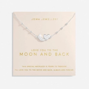 Love You To the Moon Back Silver Plated 46cm   5cm Necklace 6731
