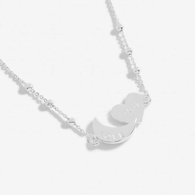 Love You To the Moon Back Silver Plated 46cm   5cm Necklace 6731