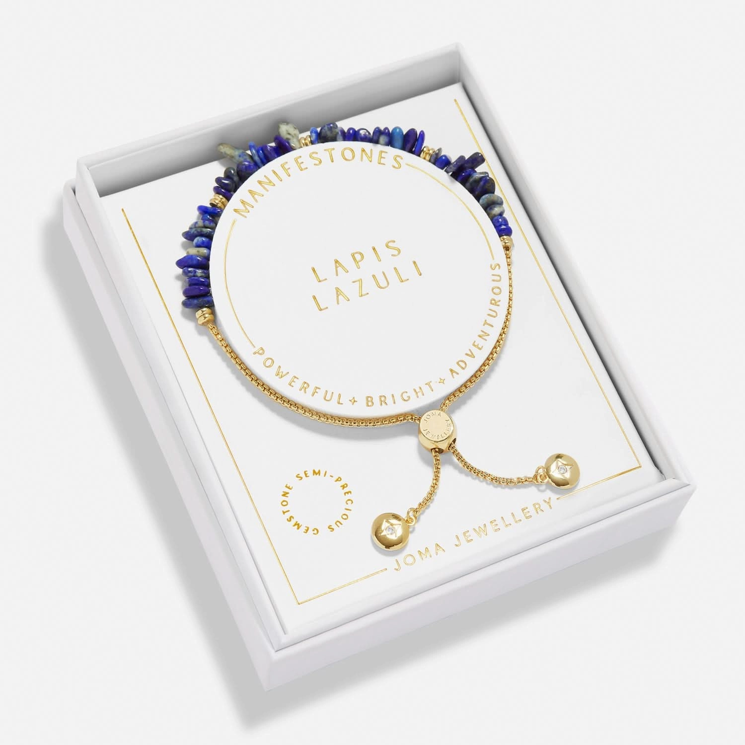 Manifestones Lapis Lazuli Gold Plated Bracelet 7447