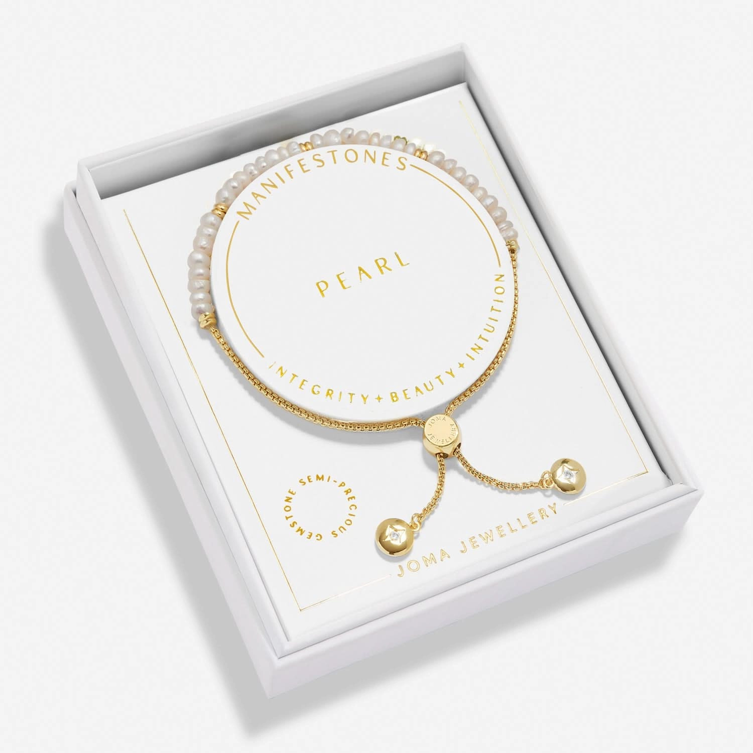 Manifestones Pearl Gold Plated Bracelet 7452