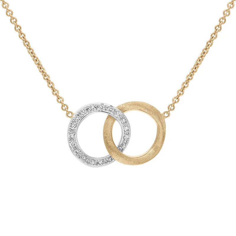 Marco Bicego Delicati 18ct Yellow Gold 0.14ct Diamond Necklace