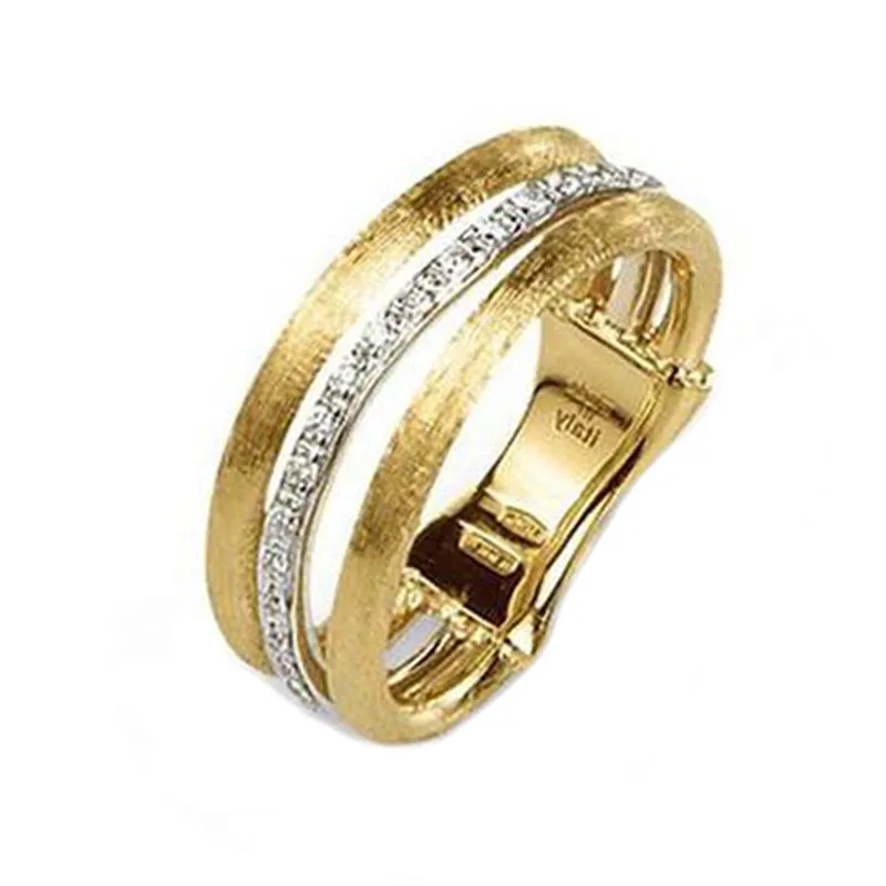 Marco Bicego Jaipur Link 18ct Yellow Gold 0.12ct Diamond Ring