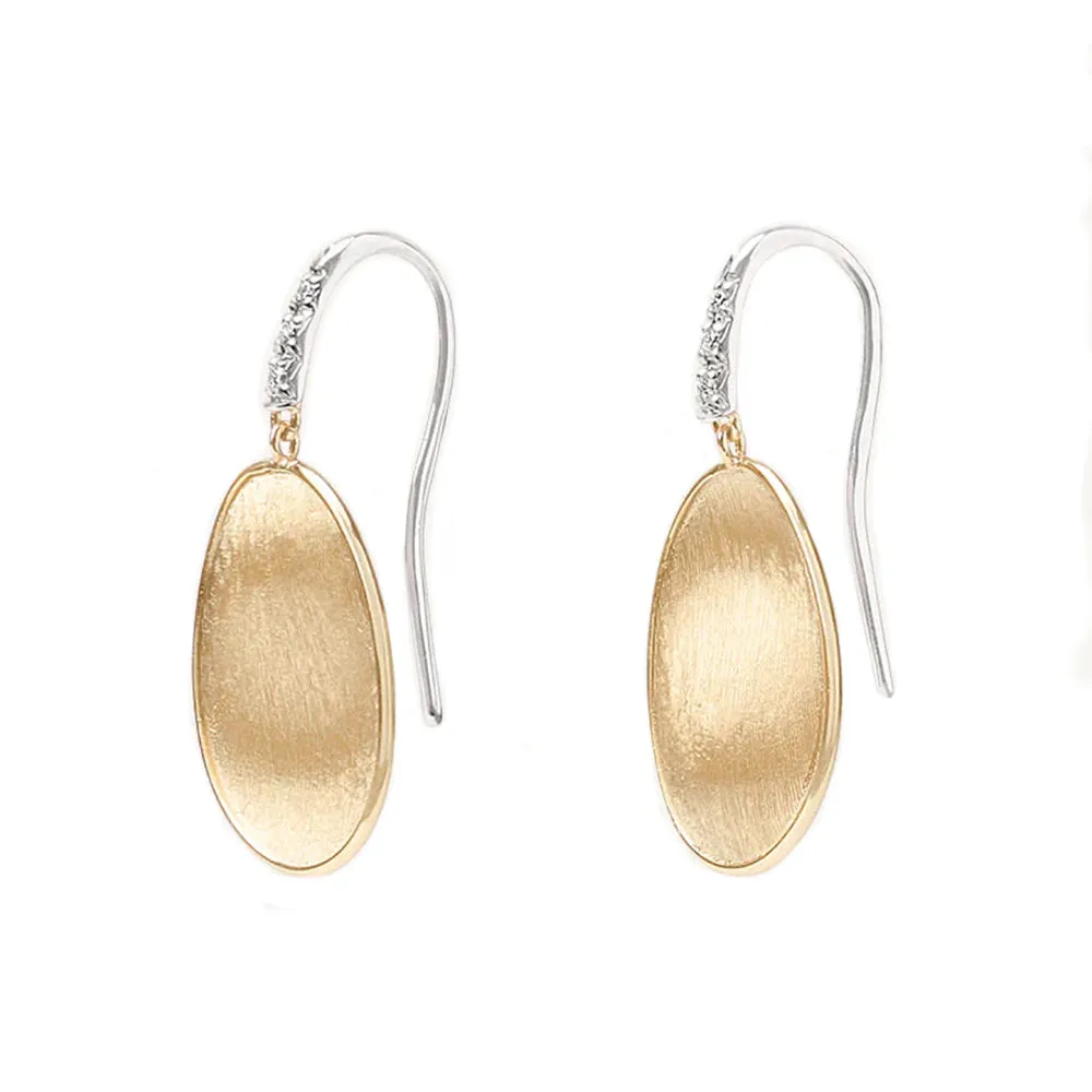 Marco Bicego Lunaria 18ct Yellow Gold 0.05ct Diamond Drop Earrings