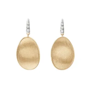 Marco Bicego Lunaria 18ct Yellow Gold 0.05ct Diamond Drop Earrings