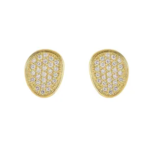 Marco Bicego Lunaria Alta 18ct Yellow Gold 1.06ct Diamond Stud Earrings