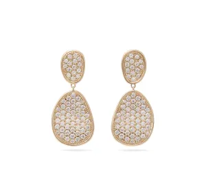 Marco Bicego Lunaria Alta 18ct Yellow Gold 2.41ct Diamond Drop Earrings