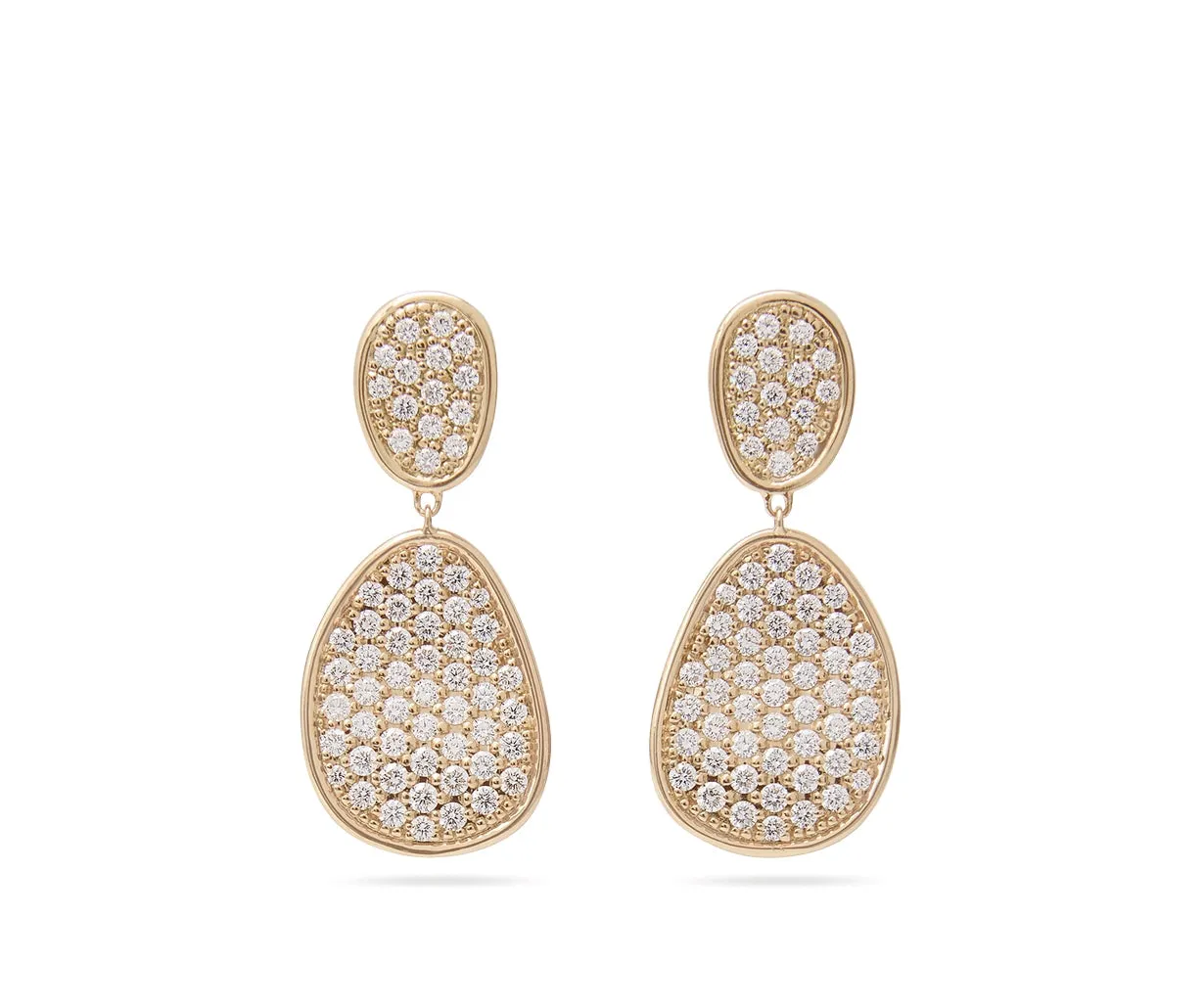 Marco Bicego Lunaria Alta 18ct Yellow Gold 2.41ct Diamond Drop Earrings