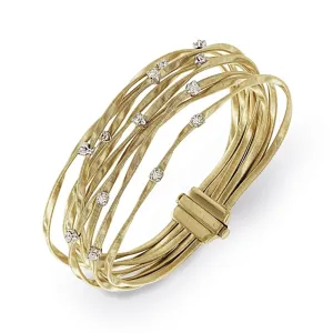 Marco Bicego Marrakech 18ct Yellow Gold 0.65ct Diamond Multi-strand Bracelet