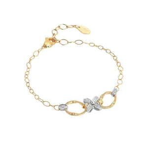 Marco Bicego Marrakech Onde 18ct Yellow Gold Diamond Flower Bracelet D