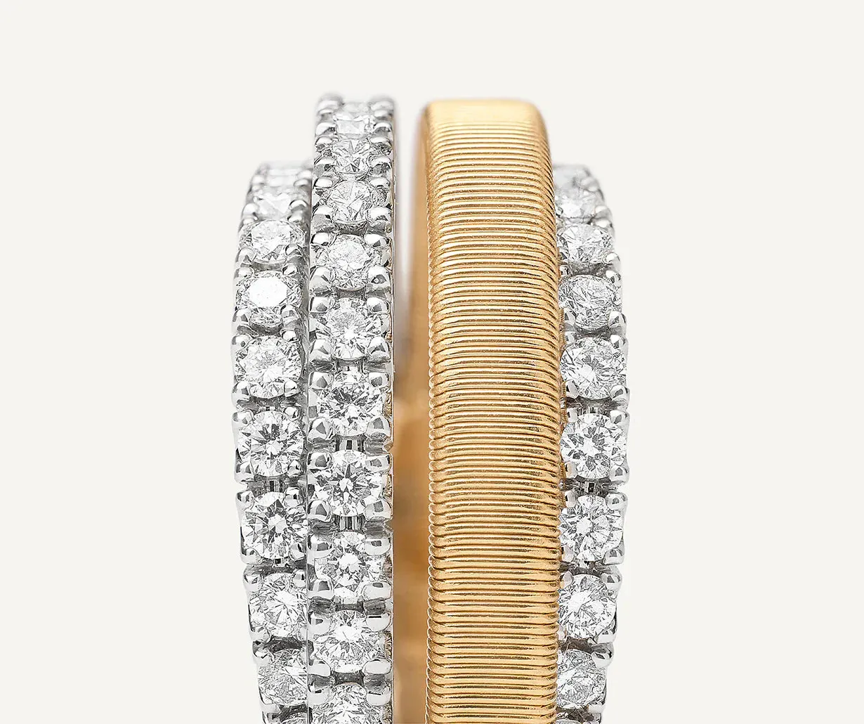 Marco Bicego Masai 18ct Yellow Gold 4-Strand Coil 1.03ct Diamond Ring