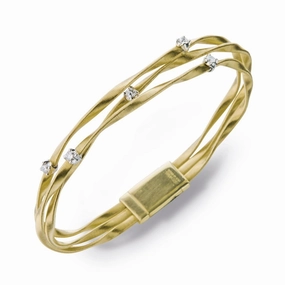 Marco Bicego Marrakech 18ct Yellow Gold 0.25ct Diamond Bracelet