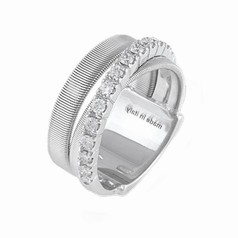 Marco Bicego Masai 18ct White Gold 0.39ct Diamond Three Strand Ring