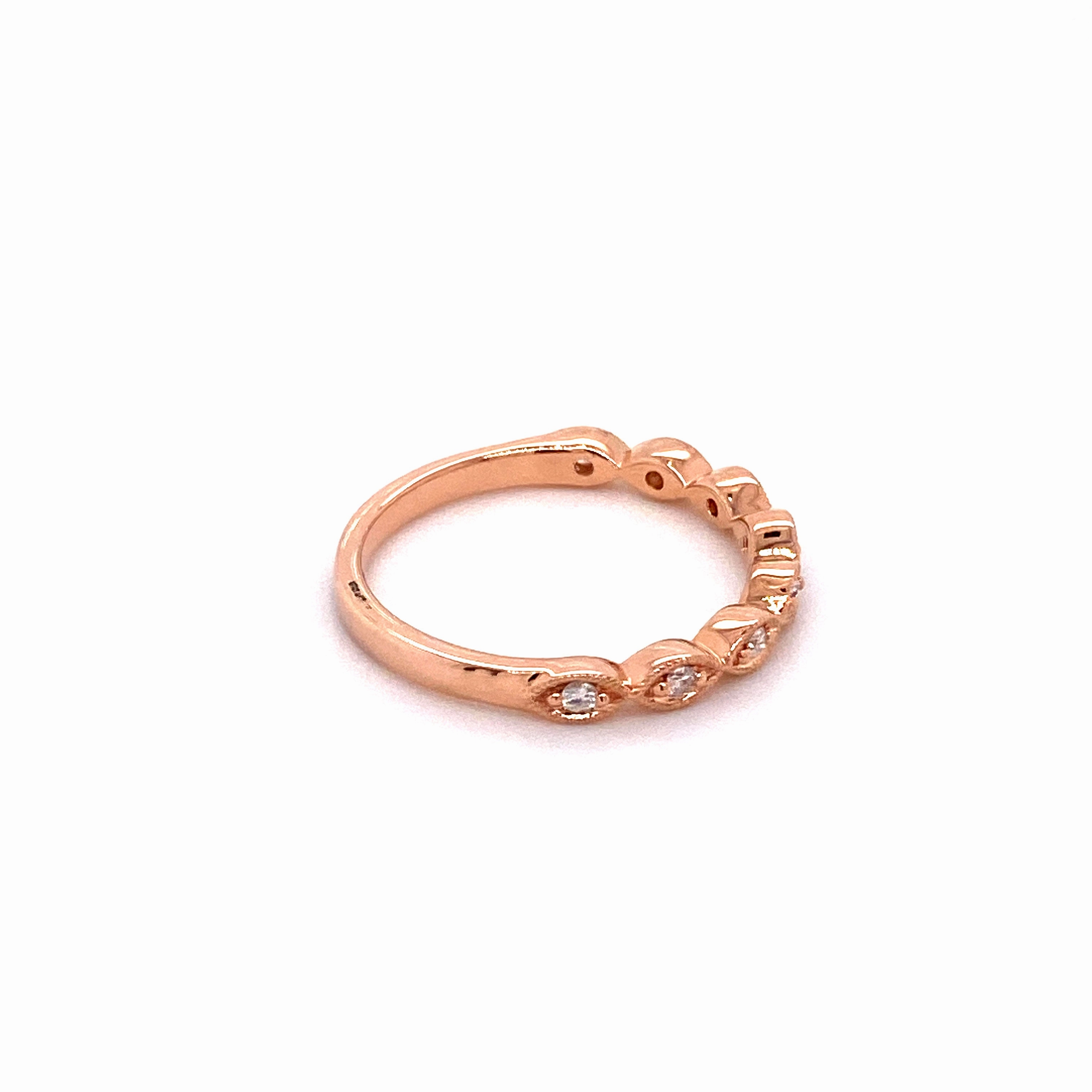 Marquise Rosegold Stacker Ring