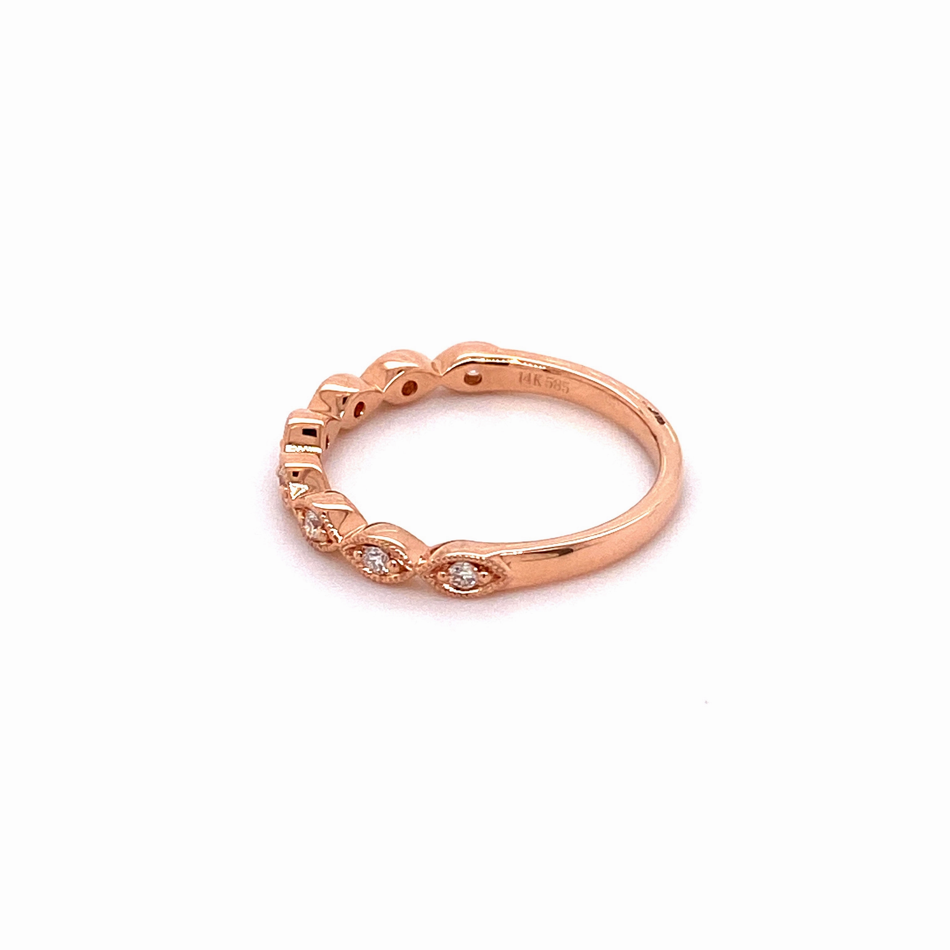Marquise Rosegold Stacker Ring