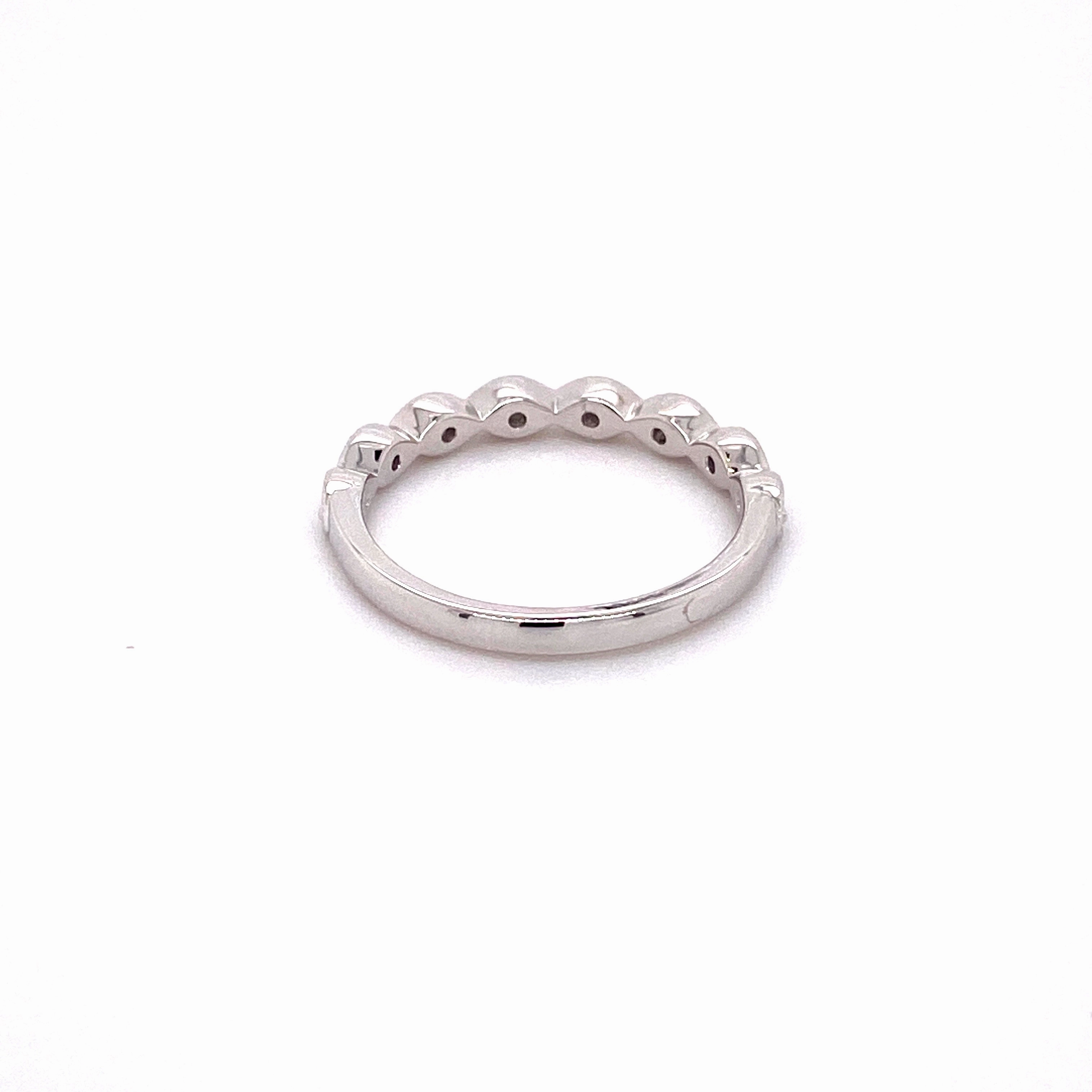 Marquise White Gold Stacker Ring