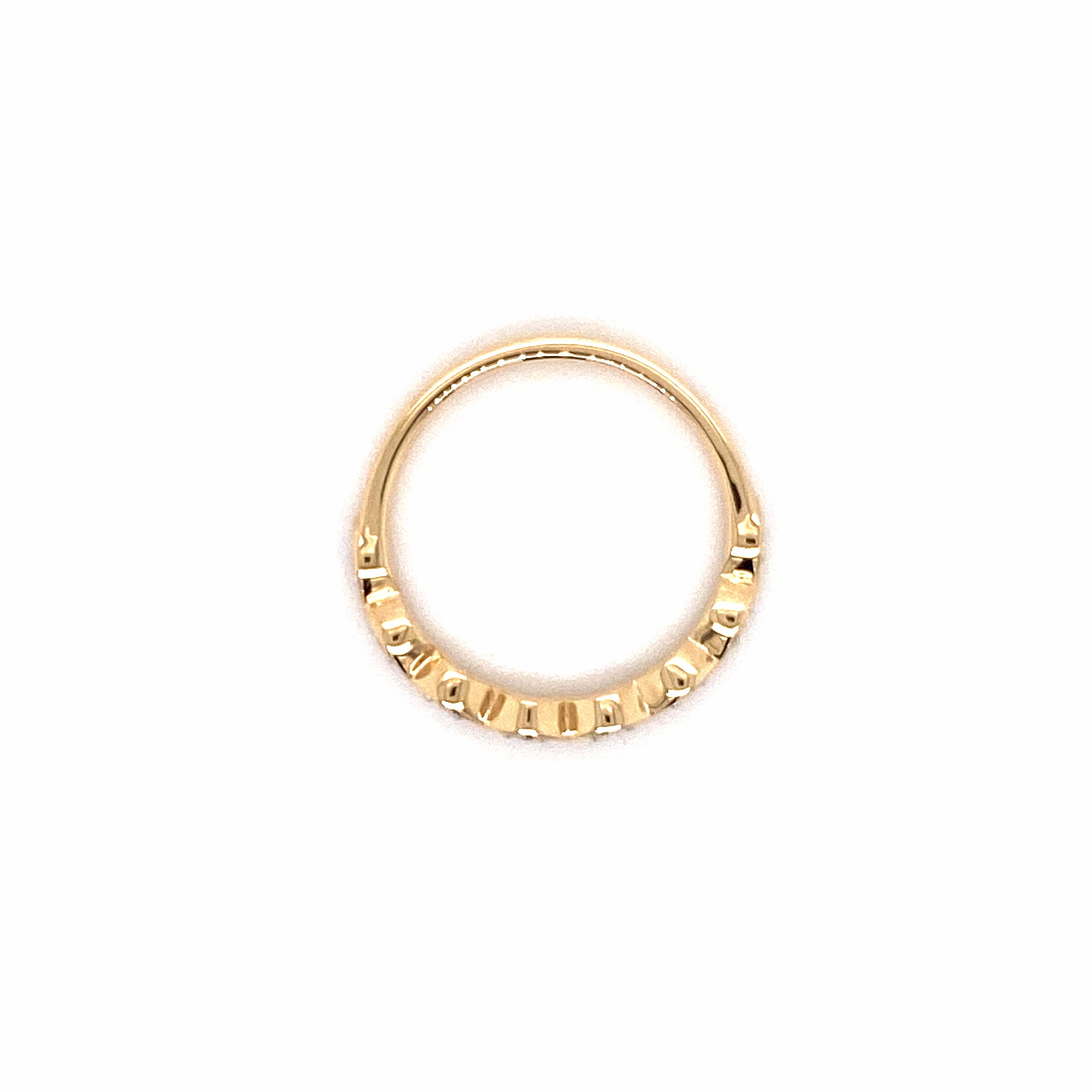 Marquise Yellow Gold Stacker Ring