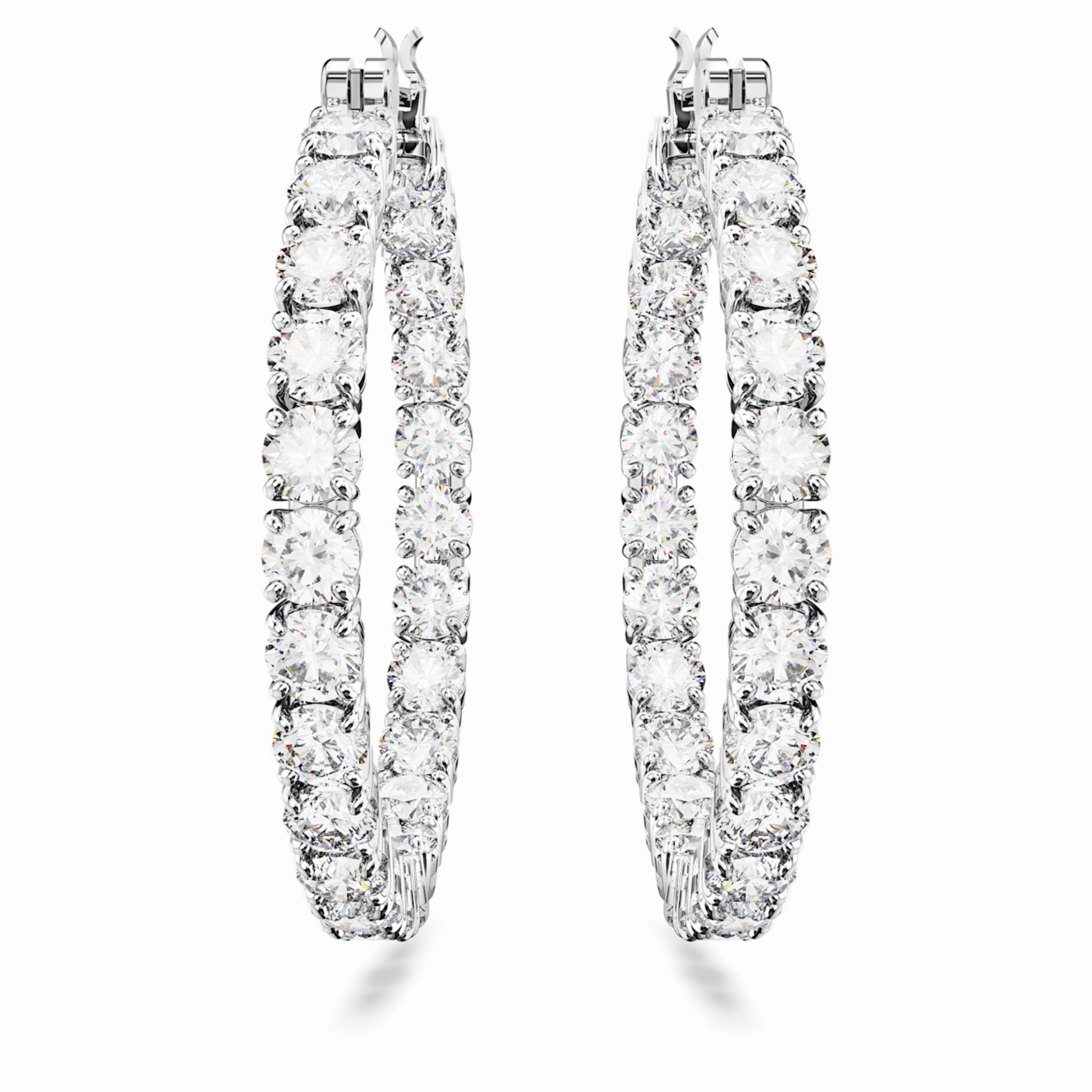 Matrix hoop earrings (White)