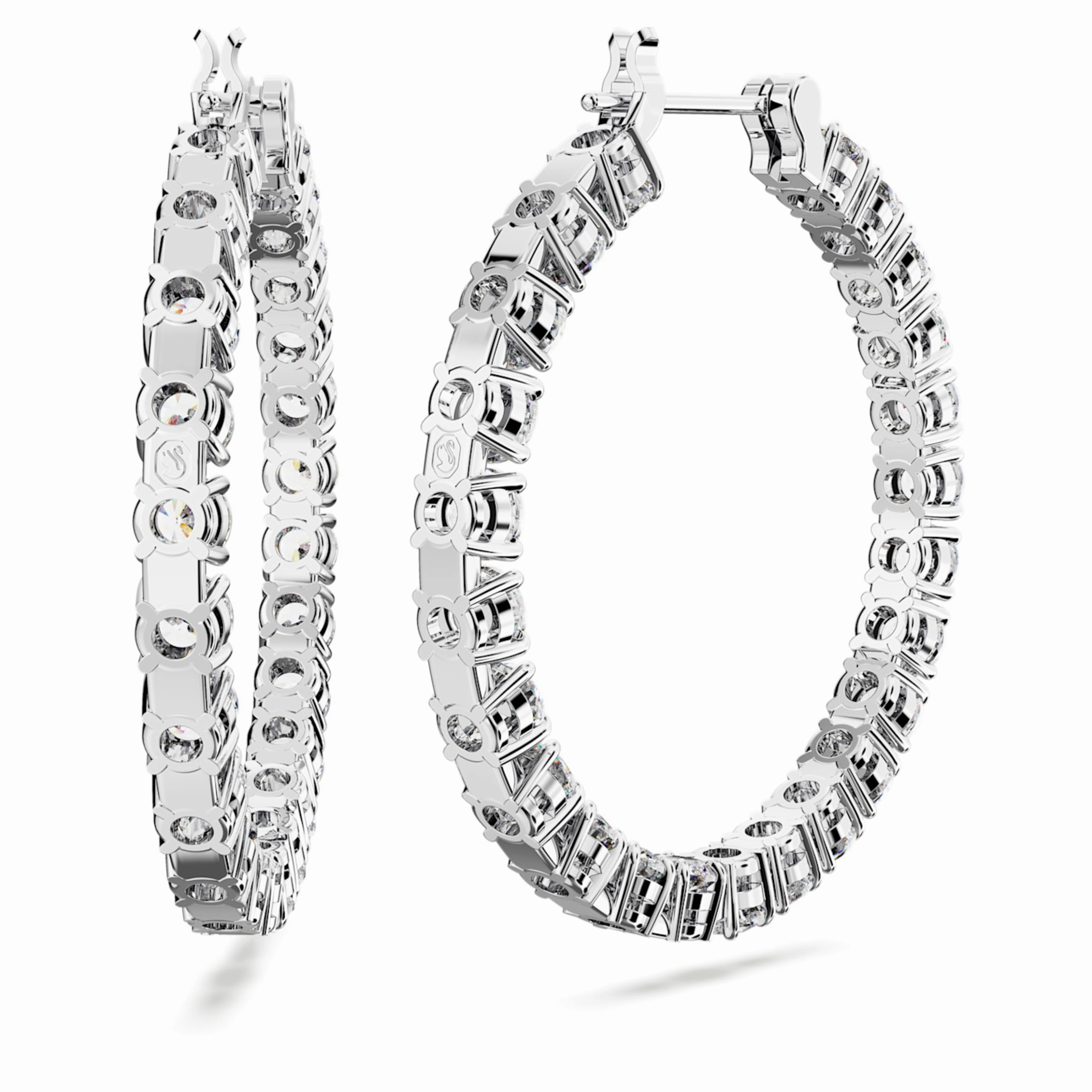 Matrix hoop earrings (White)