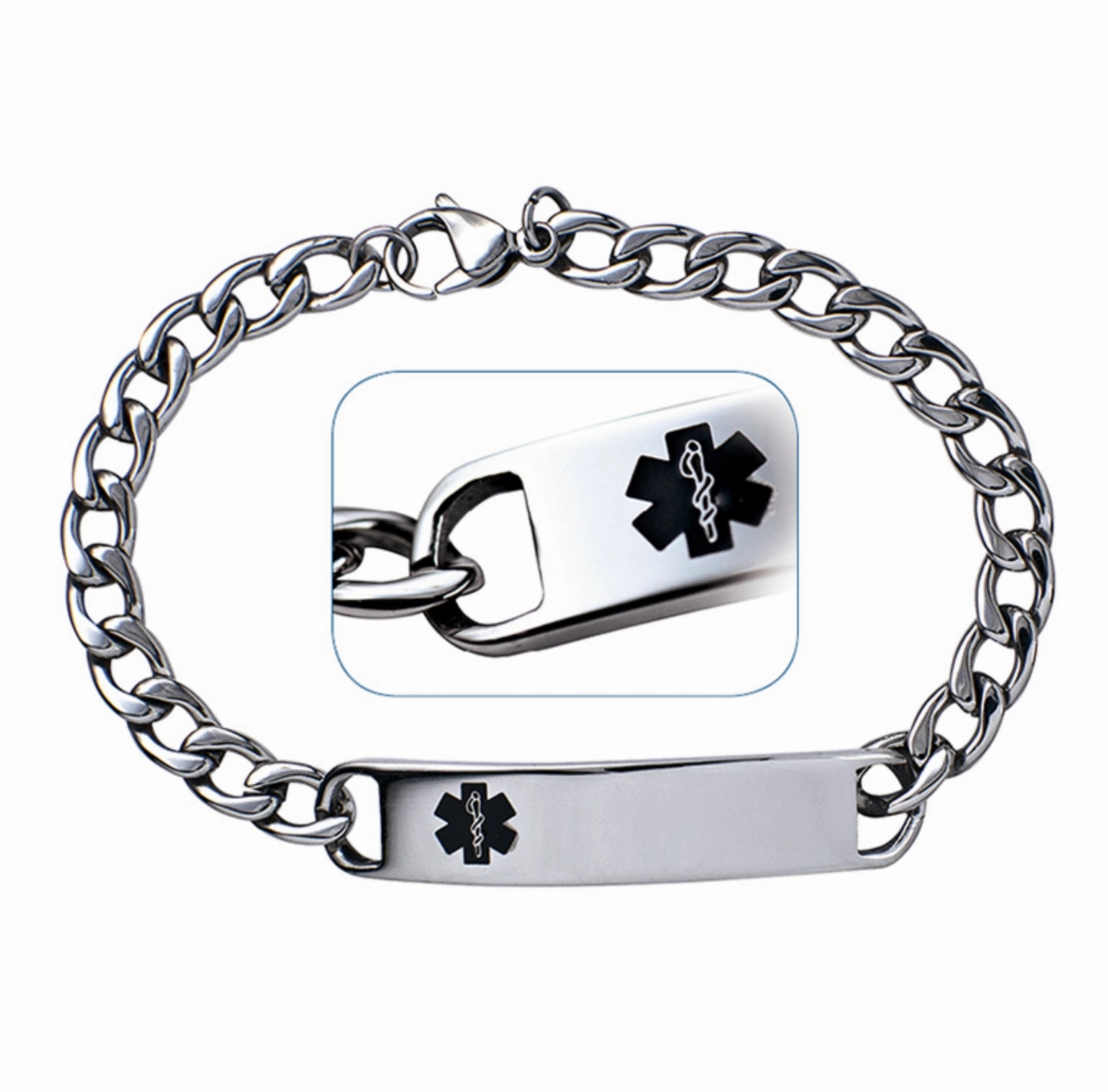 Mens Medical ID Bracelet