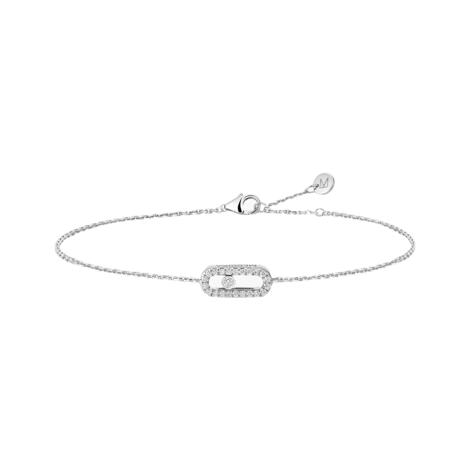 Messika Care(s) 18ct White Gold & Diamond Pav Bracelet