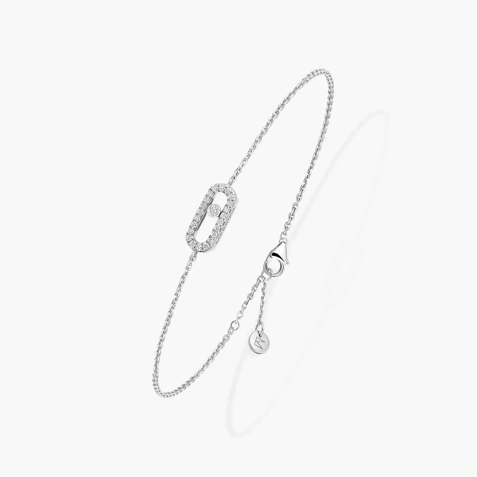 Messika Care(s) 18ct White Gold & Diamond Pav Bracelet
