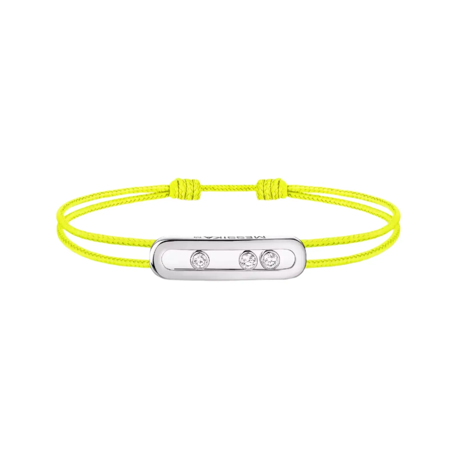 Messika Care(s) 18ct White Gold & Diamond Yellow Cord Bracelet