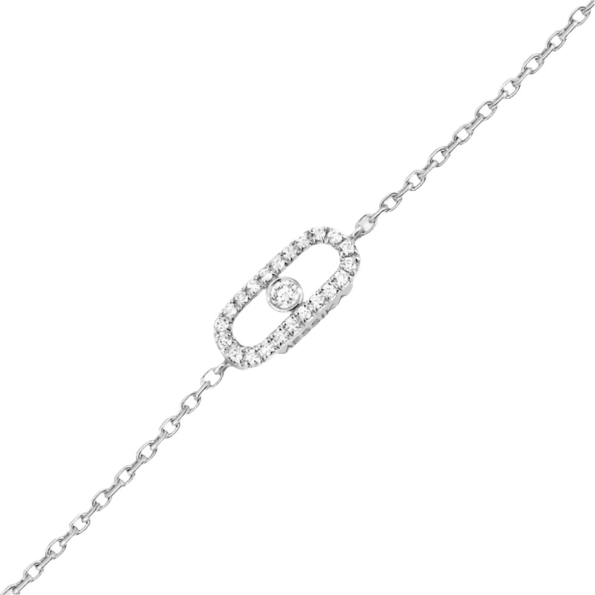 Messika Care(s) 18ct White Gold &amp; Diamond Children's Pav Bracelet