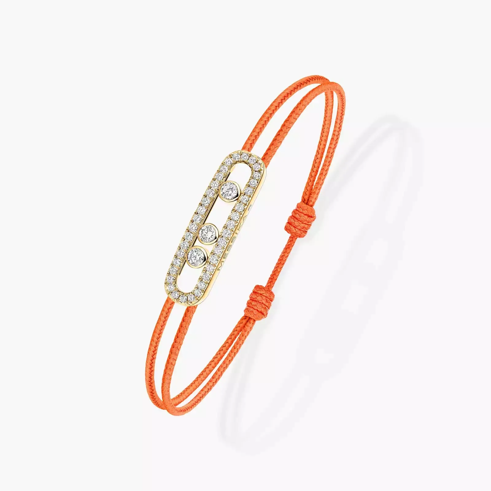 Messika Care(s) 18ct Yellow Gold & 0.26ct Diamond Orange Cord Pav Bracelet
