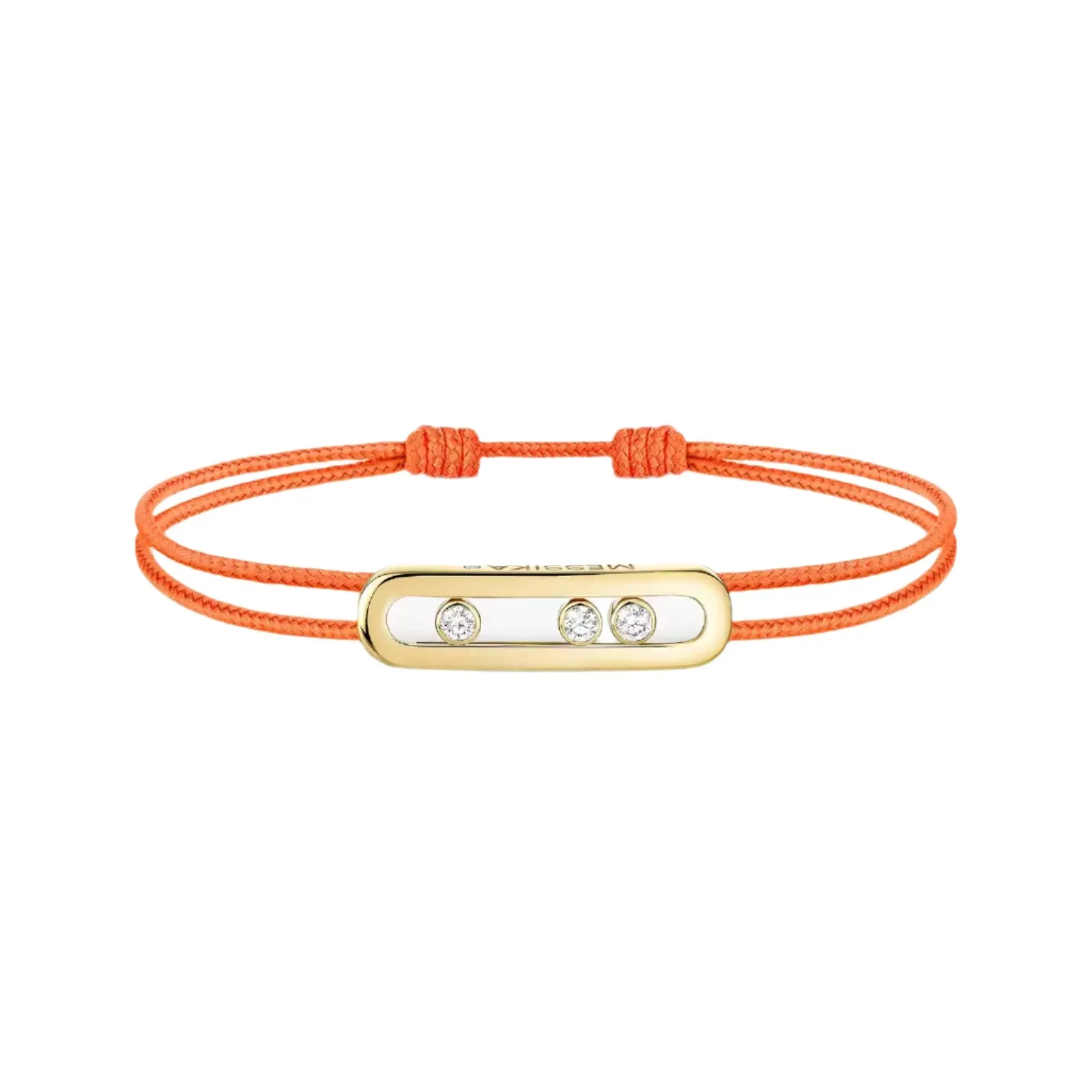 Messika Care(s) 18ct Yellow Gold & Diamond Orange Cord Bracelet