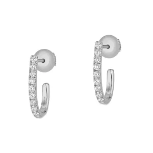 Messika Gatsby 18ct White Gold 0.17ct Diamond Pave XS Hoop Earrings