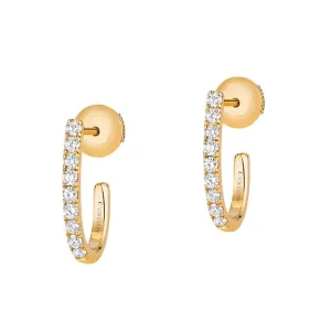Messika Gatsby 18ct Yellow Gold 0.17ct Diamond Pave XS Hoop Earrings