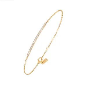 Messika Gatsby 18ct Yellow Gold 0.25ct Diamond Bar Bracelet